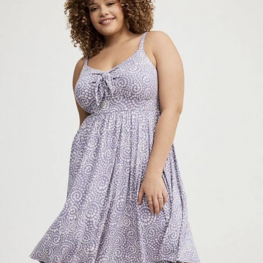 Torrid Super Soft Purple Mini Dress Size 0X - Picture 4 of 6